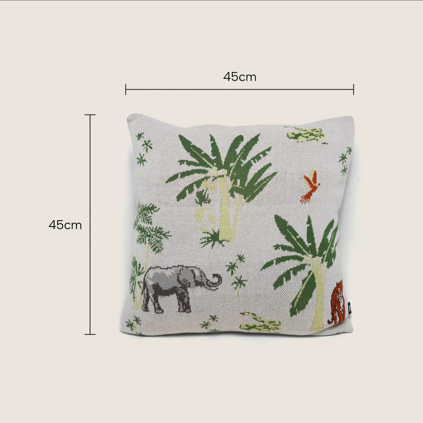 Pillows | Vibrant Jungle Adventure Kids Cushion - 100% Cotton - Plush & Cozy - Easy to Clean - 45x45cm | casafoyer.myshopify.com
