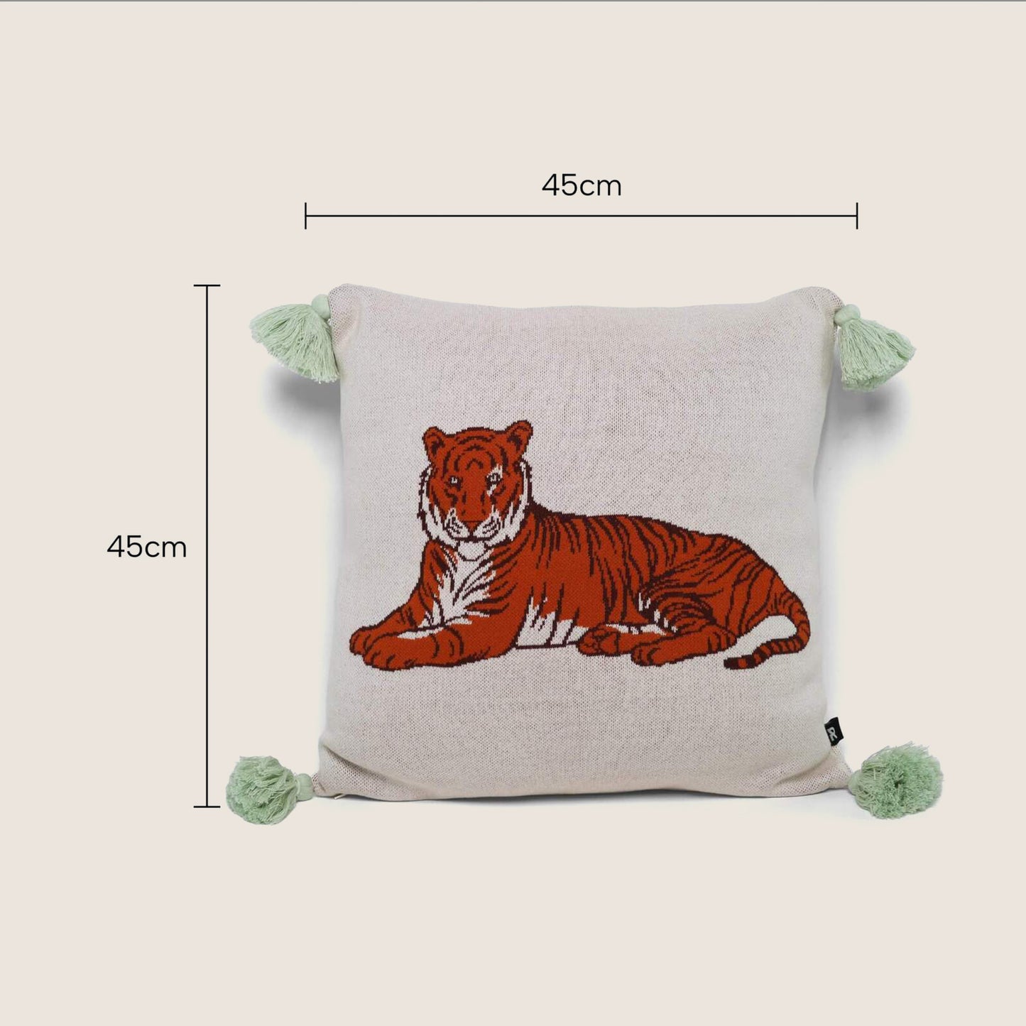 Throw Pillows, Kitchen & Dining Features | Enchanting Jungle Adventure Tiger Cushion - 100% Cotton - Zip Opening - 45x45cm - Add Untamed Allure to Your Living Space | casafoyer.myshopify.com