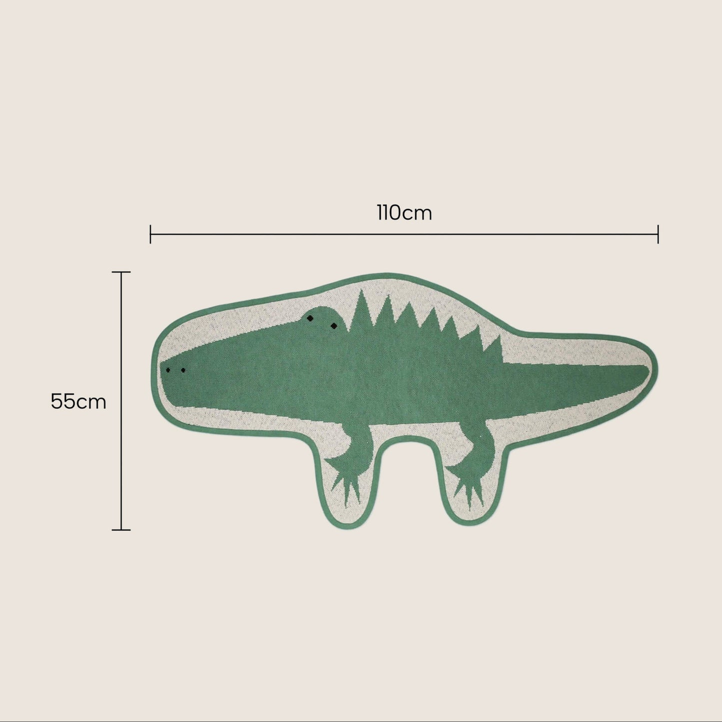 Rugs, Kitchen & Dining Features | Casafoyer Alligator Design Kids Rug - 100% Cotton - Enhance Your Space with Lively Charm & Durability - 110x55cm | casafoyer.myshopify.com