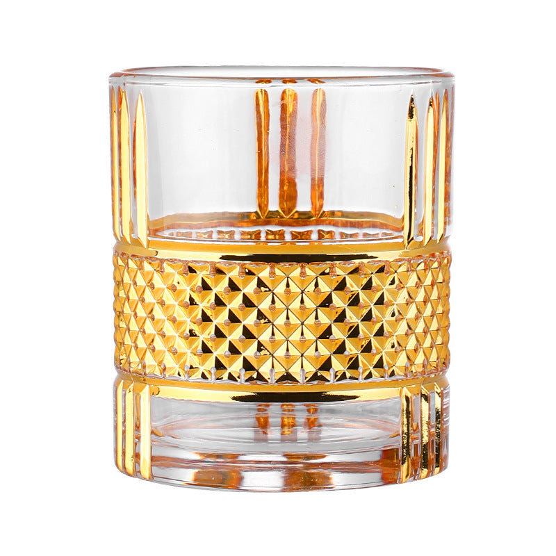 Whiskey Glass | CasaFoyer Gold and Transparent Classic Whiskey glass | casafoyer.myshopify.com