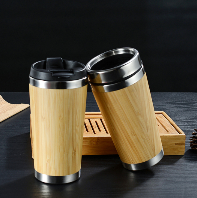 Tumbler | CasaFoyer Bamboo insulated  Coffee Cup | casafoyer.myshopify.com