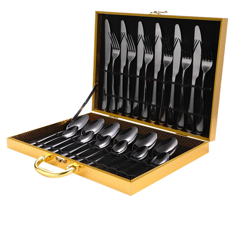 Tableware | CasaFoyer 24 pcs Stainless Steel Tableware Set with Box | casafoyer.myshopify.com