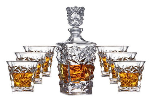 Whiskey Glass | CasaFoyer Lead-free crystal glass whiskey decanter & glass set | casafoyer.myshopify.com