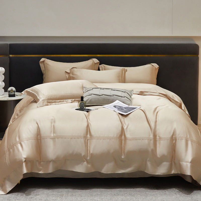 Bed Linen | CasaFoyer Solid Color Luxury 4-piece Bedding Set | casafoyer.myshopify.com