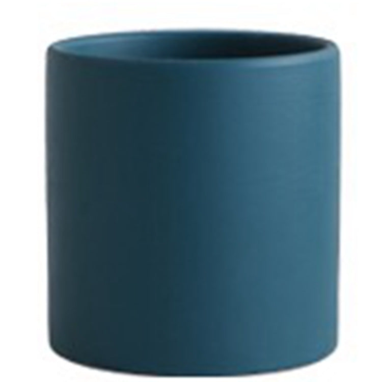 Planters | CasaFoyr Nordic  Style Colorful Ceramic Flowerpot  Planter  Cylindrical Flower Pot With Hole Tray | casafoyer.myshopify.com