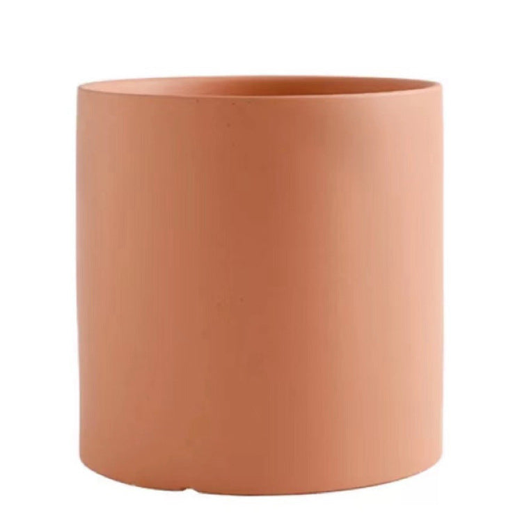 Planters | CasaFoyr Nordic  Style Colorful Ceramic Flowerpot  Planter  Cylindrical Flower Pot With Hole Tray | casafoyer.myshopify.com