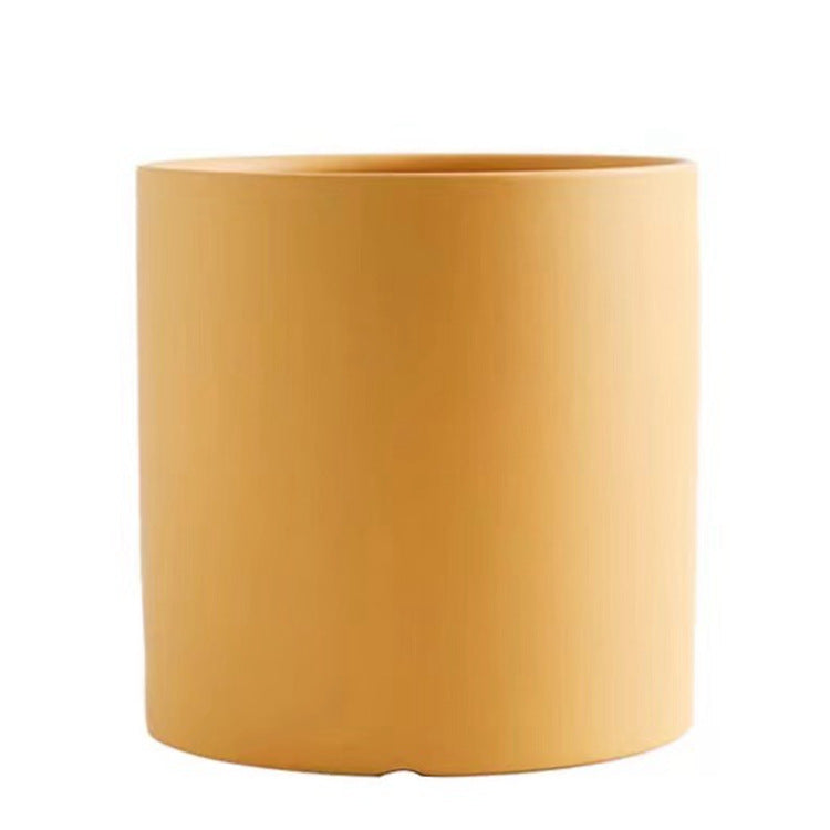 Planters | CasaFoyr Nordic  Style Colorful Ceramic Flowerpot  Planter  Cylindrical Flower Pot With Hole Tray | casafoyer.myshopify.com