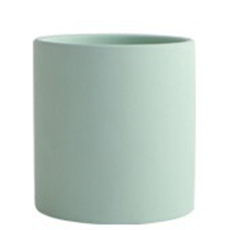 Planters | CasaFoyr Nordic  Style Colorful Ceramic Flowerpot  Planter  Cylindrical Flower Pot With Hole Tray | casafoyer.myshopify.com