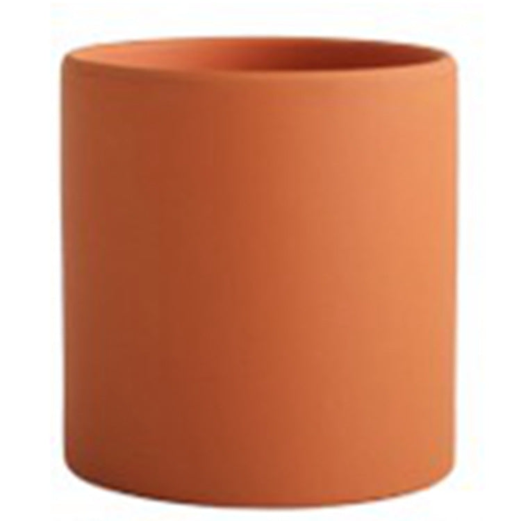 Planters | CasaFoyr Nordic  Style Colorful Ceramic Flowerpot  Planter  Cylindrical Flower Pot With Hole Tray | casafoyer.myshopify.com