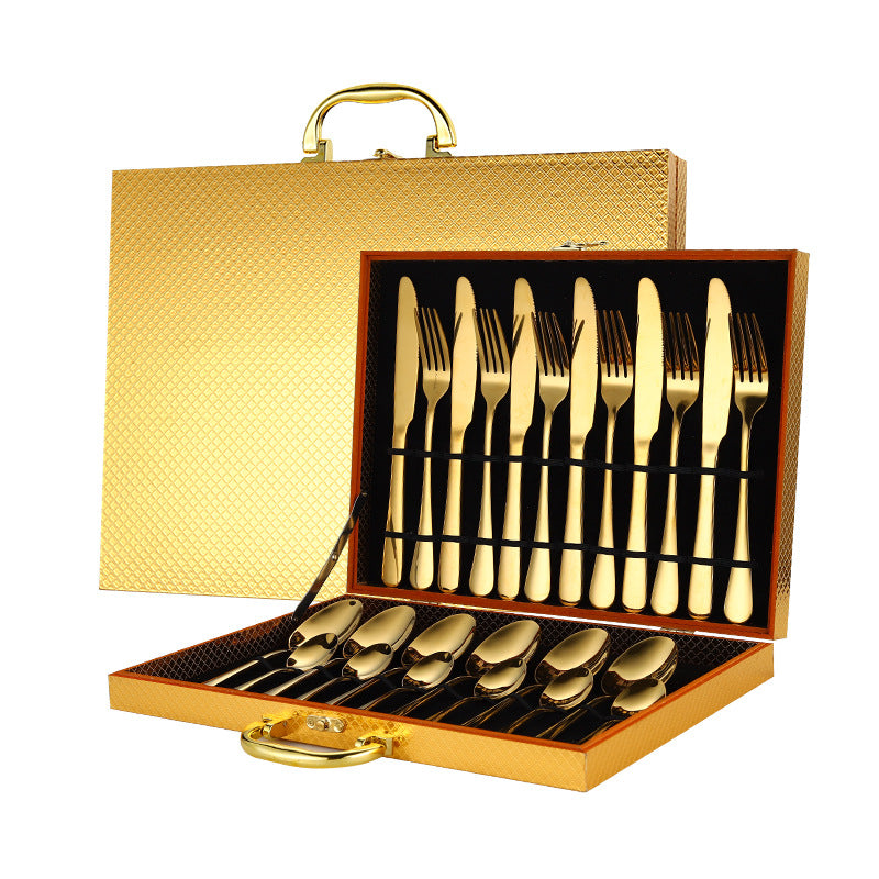 Tableware | CasaFoyer 24 pcs Stainless Steel Tableware Set with Box | casafoyer.myshopify.com