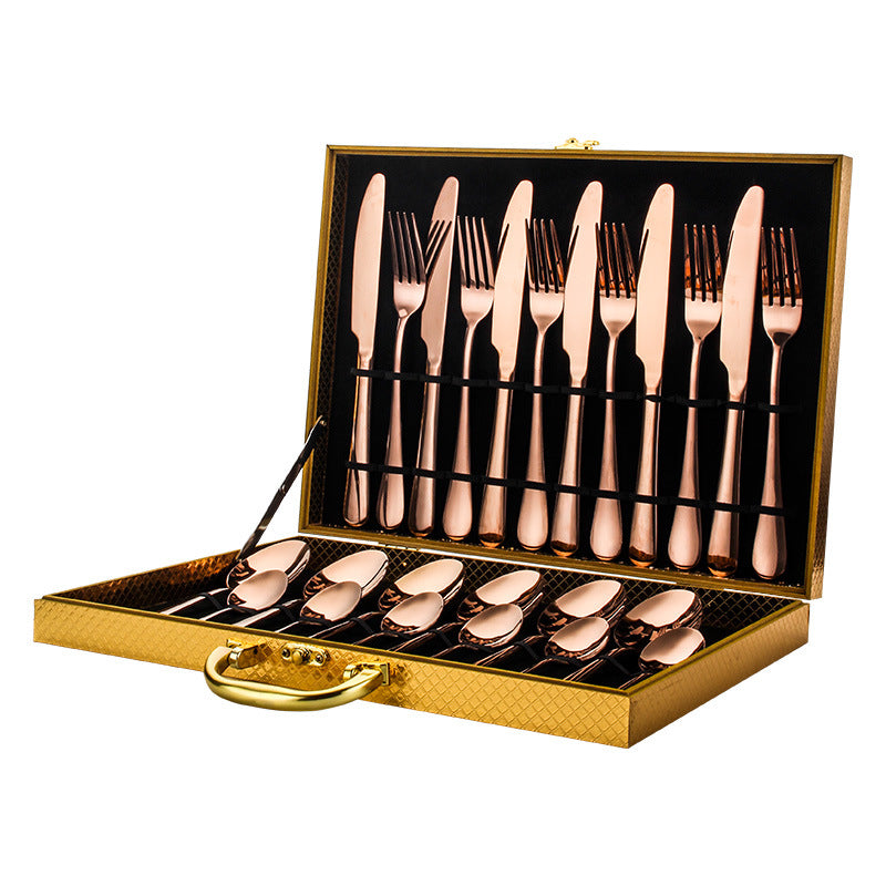 Tableware | CasaFoyer 24 pcs Stainless Steel Tableware Set with Box | casafoyer.myshopify.com