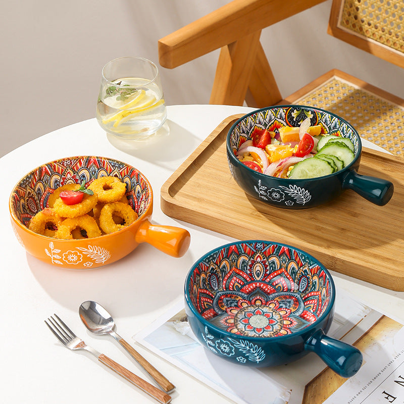 Bowls | CasaFoyer Glazed beautiful printed Ceramic bowl for Salad , Dessert | casafoyer.myshopify.com