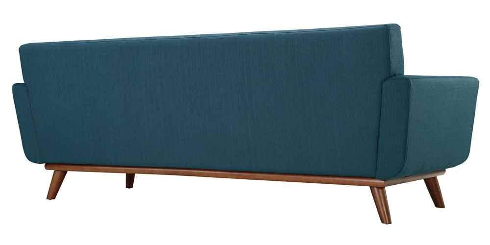 sofas | Engage Sofa | Gently Curved Design | Large Cushions | Tufted Buttons | Sturdy Cherry Legs | Ideal for Relaxation, Brunch, and Conversations | casafoyer.myshopify.com