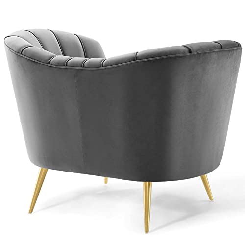 home office desk chairs | CasaFoyer Opportunity Armchair Set of 2 | Glam Deco Lounge Accent | Curved Performance Velvet | Gray | casafoyer.myshopify.com