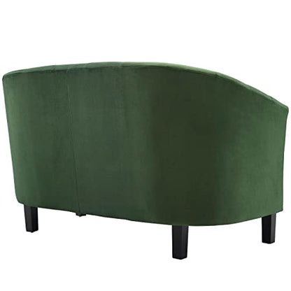 kitchen and dining room sets | CasaFoyer Prospect Performance Velvet Loveseat & Armchair Set | Stain-Resistant | Retro Modern Design | Comfortable & Stylish | Emerald | casafoyer.myshopify.com