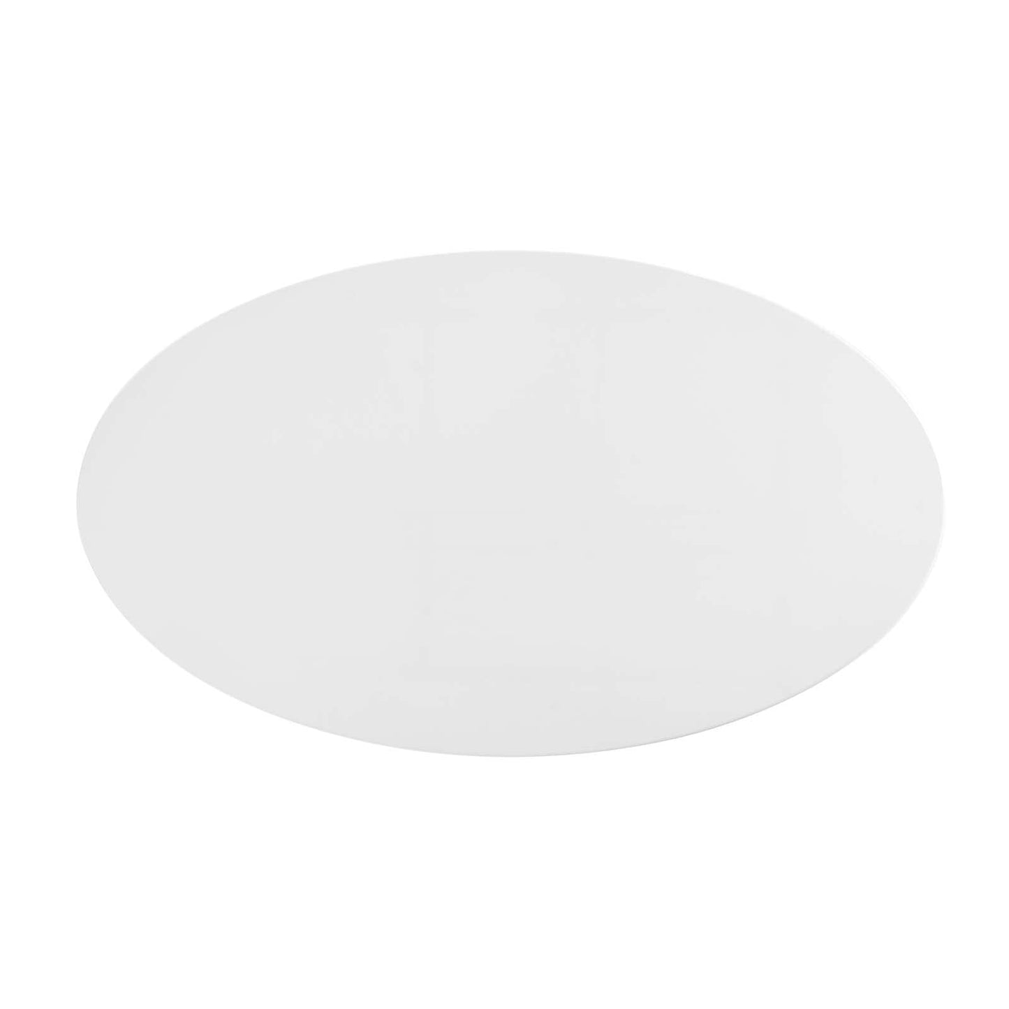 Dining Table | Lippa 48 Oval Dining Table | Timeless Modernism | Seamless Organic Shape | White Top | Metal Tapered Base | Chip-Resistant Finish | casafoyer.myshopify.com