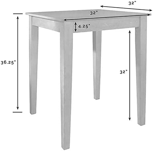 Dining Table | Solid Hardwood Pub/High Dining Table | Durable & Stylish | Spacious 32 Top | Ideal for Kitchen, Basement, or Bonus Room | casafoyer.myshopify.com