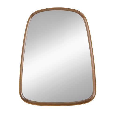 Wall mirror | 27"x37" Irrgeular Mirror with Wood Frame, Wall Mirror for Living Room Bathroom Entryway | casafoyer.myshopify.com