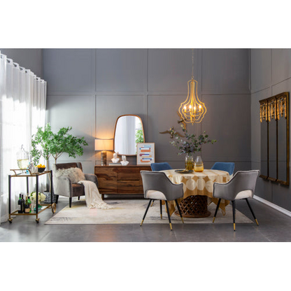 Wall mirror | 27"x37" Irrgeular Mirror with Wood Frame, Wall Mirror for Living Room Bathroom Entryway | casafoyer.myshopify.com