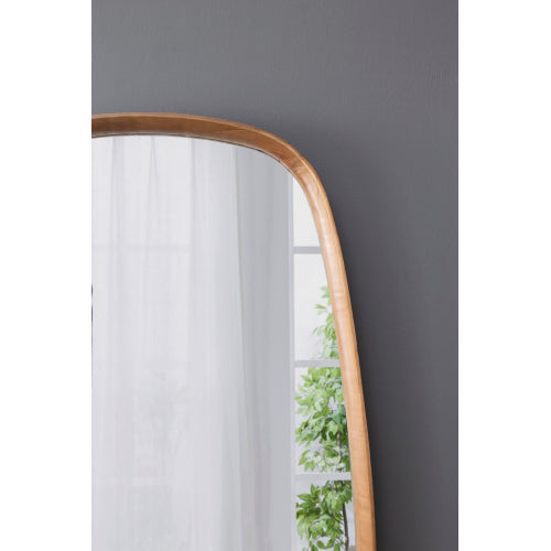 Wall mirror | 27"x37" Irrgeular Mirror with Wood Frame, Wall Mirror for Living Room Bathroom Entryway | casafoyer.myshopify.com