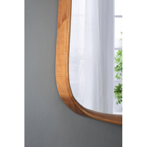 Wall mirror | 27"x37" Irrgeular Mirror with Wood Frame, Wall Mirror for Living Room Bathroom Entryway | casafoyer.myshopify.com