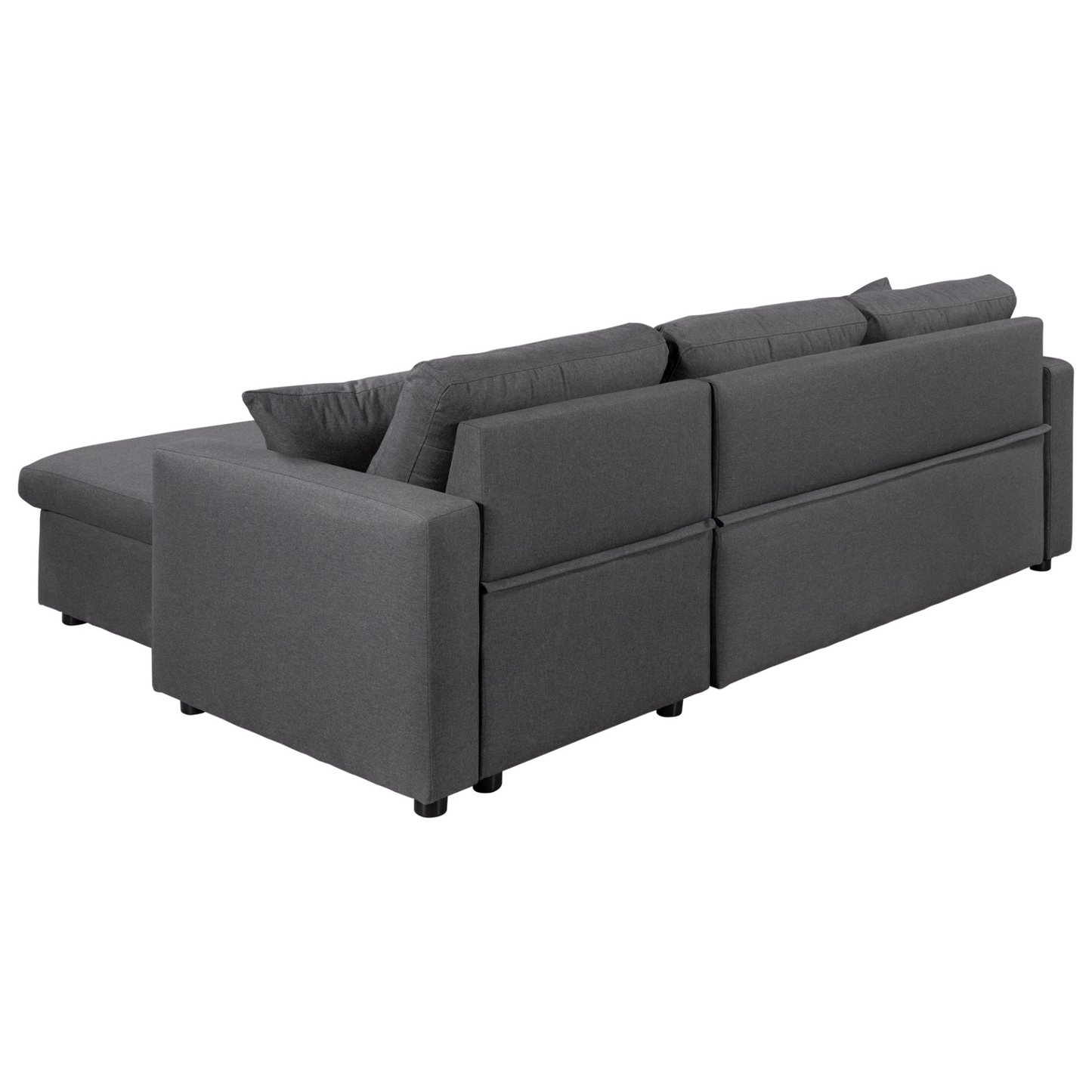 Sofa & Chair sets | CasaFoyer Upholstery Sleeper Sectional Sofa Grey with Storage Space, 2 Tossing Cushions | casafoyer.myshopify.com