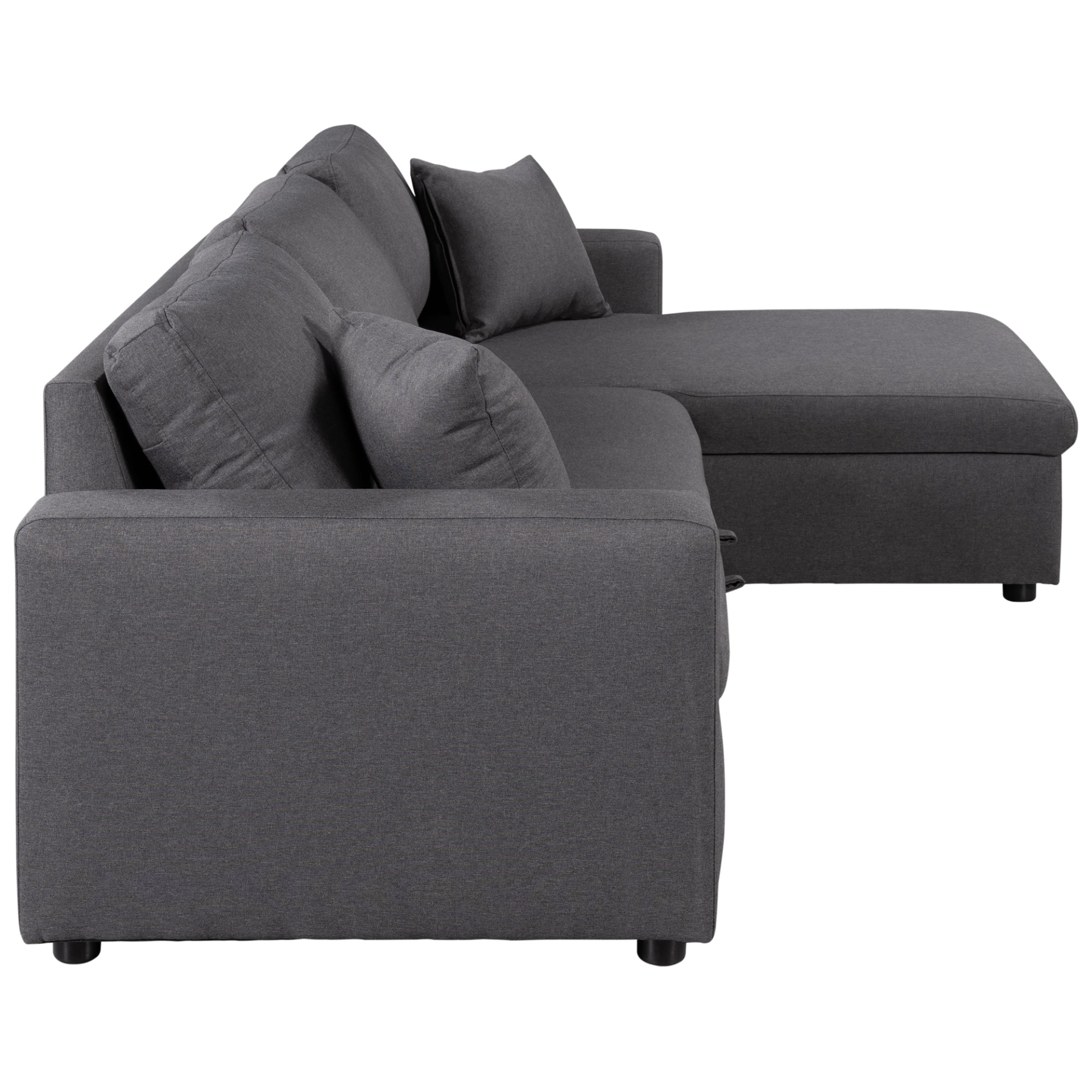 Sofa & Chair sets | CasaFoyer Upholstery Sleeper Sectional Sofa Grey with Storage Space, 2 Tossing Cushions | casafoyer.myshopify.com