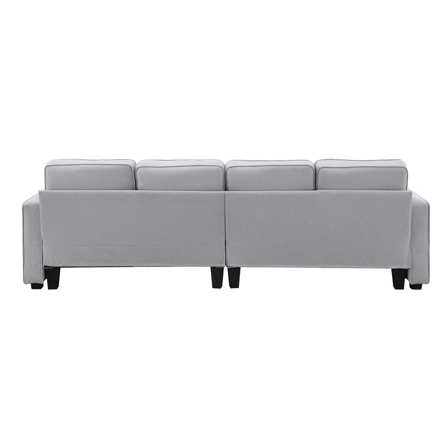 Sofa & Chair sets | 4-Seater Modern Linen Fabric Sofa with Armrest Pockets and 4 Pillows,Minimalist Style Couch for Living Room, Apartment, Office,3 Colors | casafoyer.myshopify.com