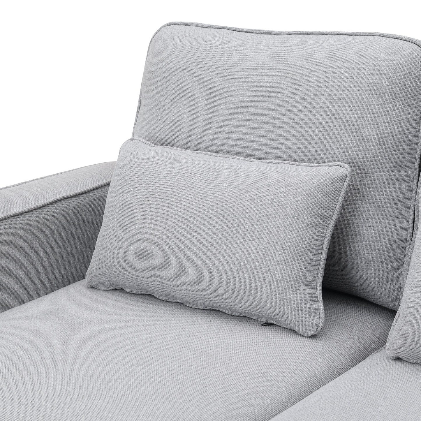 Sofa & Chair sets | 4-Seater Modern Linen Fabric Sofa with Armrest Pockets and 4 Pillows,Minimalist Style Couch for Living Room, Apartment, Office,3 Colors | casafoyer.myshopify.com