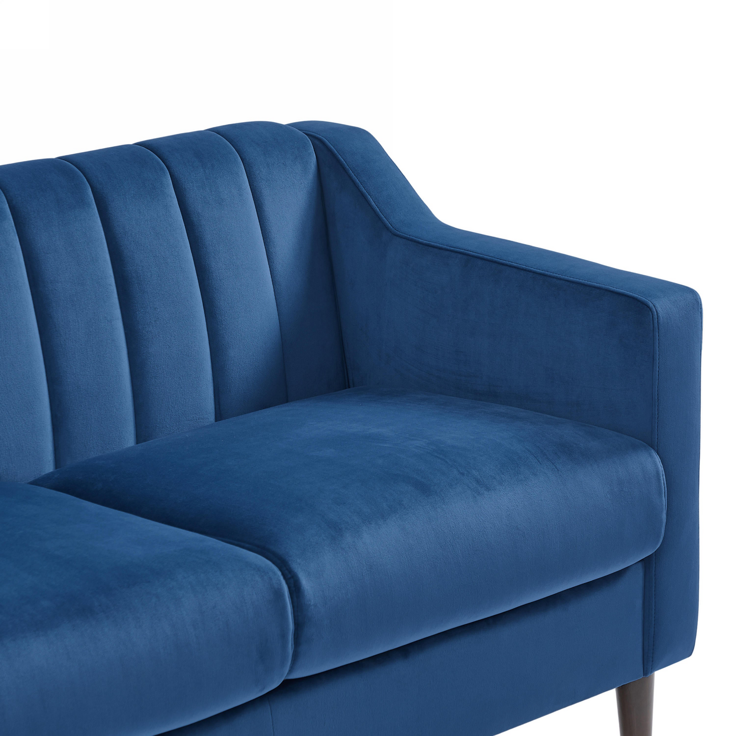 Sofa & Chair sets | Modern Chesterfield sofa couch, Comfortable Upholstered sofa with Velvet Fabric and Wooden Frame and Wood Legs for Living Room/Bedroom/Office Blue --3 Seats | casafoyer.myshopify.com