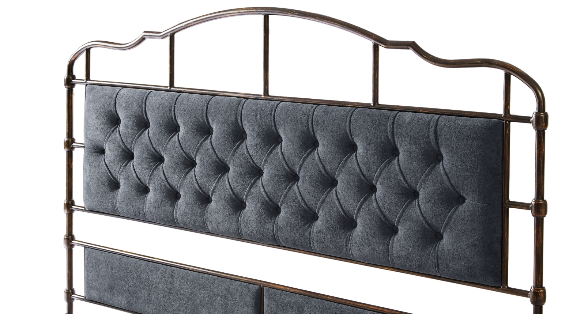 Bed | King Size High Board Metal Bed with Soft Head and Tail - No Spring, Easy to Assemble, No Noise | casafoyer.myshopify.com