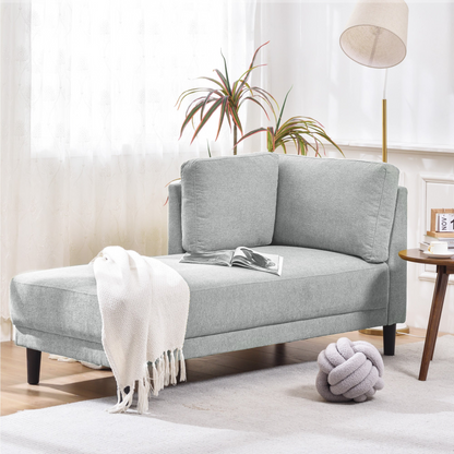 Sofa & Chair sets | 65inch Mid-Century Modern Fabric Corner Lounge Chair, Upholstered Indoor Chaise Lounge for Bedroom,Office,Small Living Room & Apartment | casafoyer.myshopify.com