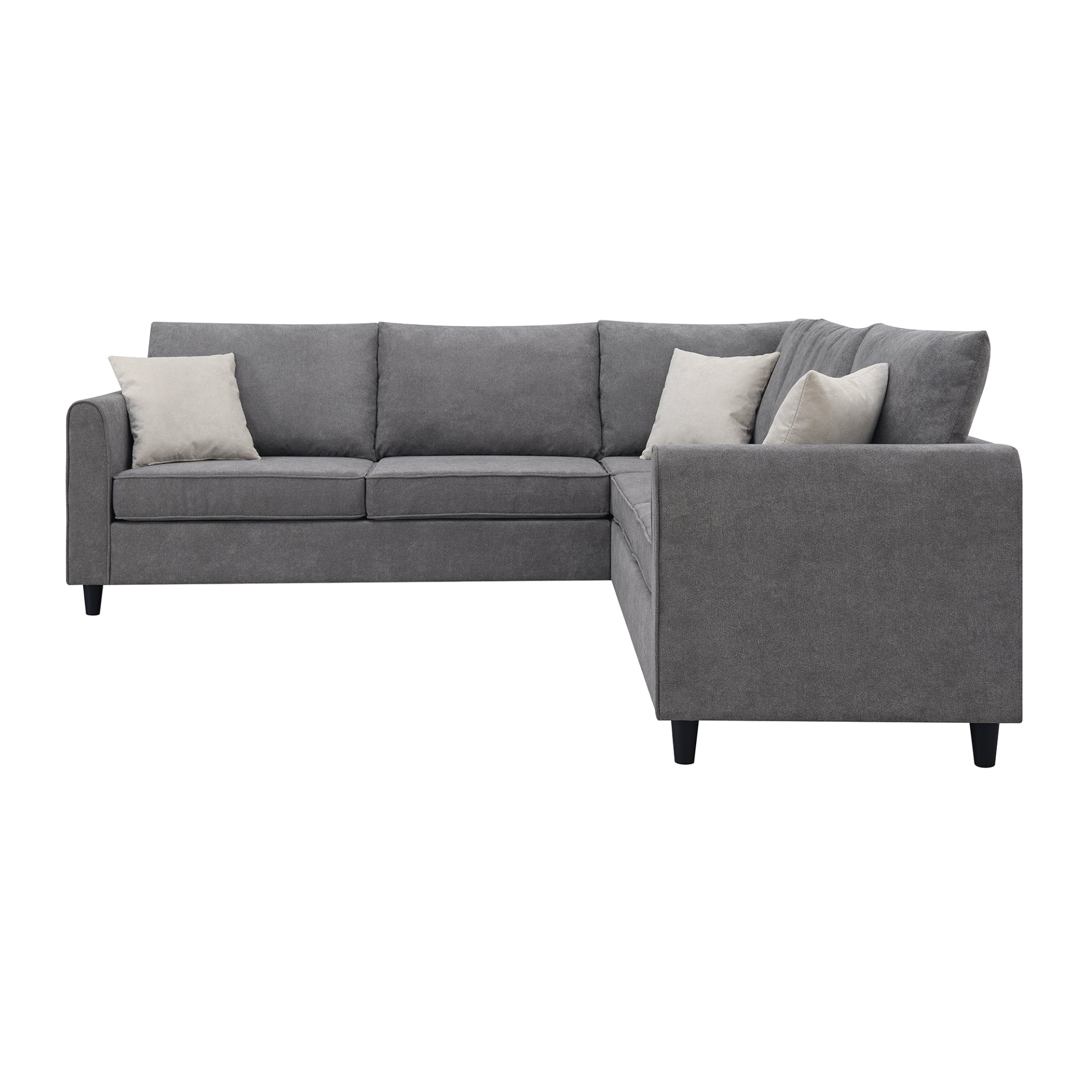 Sofa & Chair sets | Modern Upholstered Living Room Sectional Sofa, L Shape Furniture Couch with 3 Pillows | casafoyer.myshopify.com