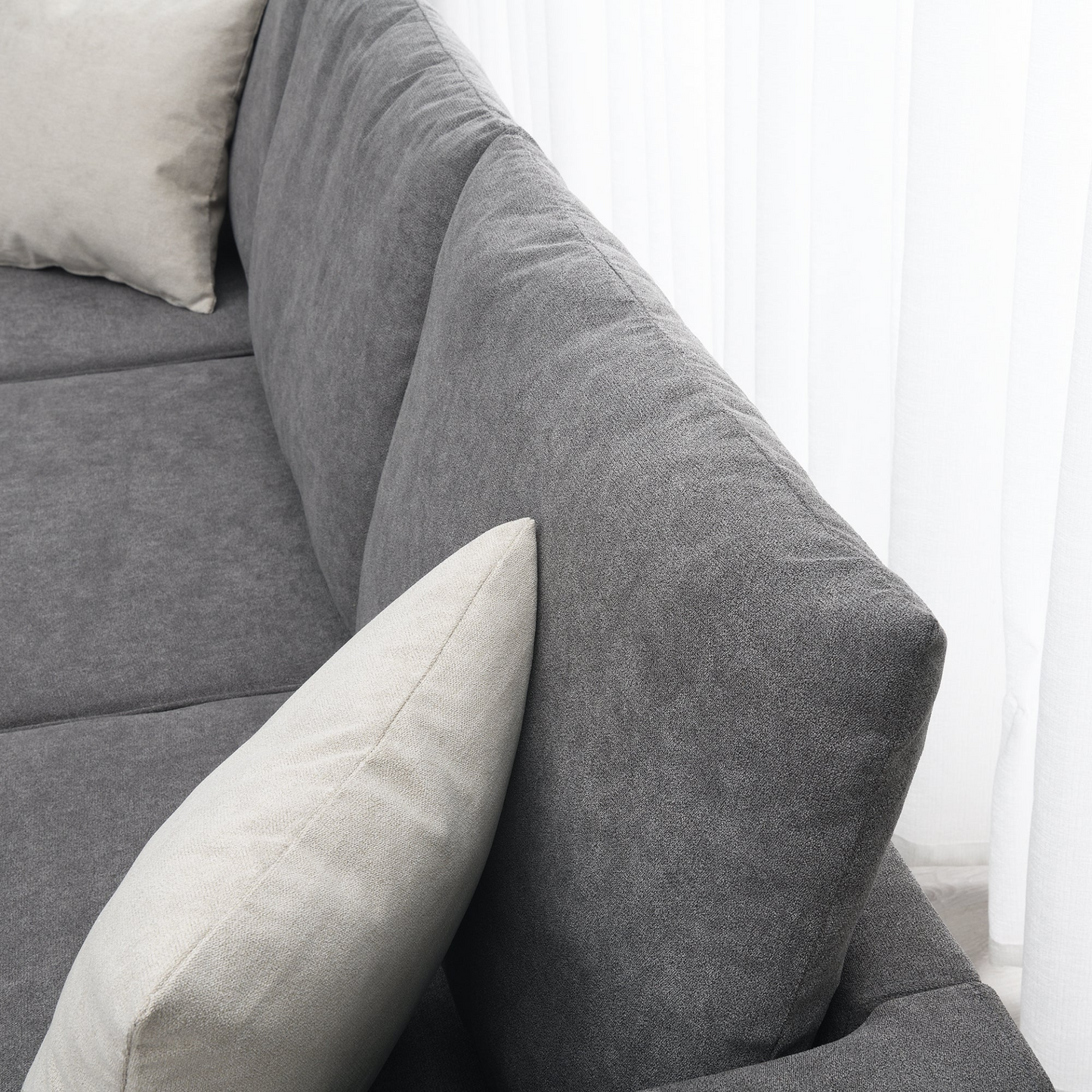 Sofa & Chair sets | Modern Upholstered Living Room Sectional Sofa, L Shape Furniture Couch with 3 Pillows | casafoyer.myshopify.com