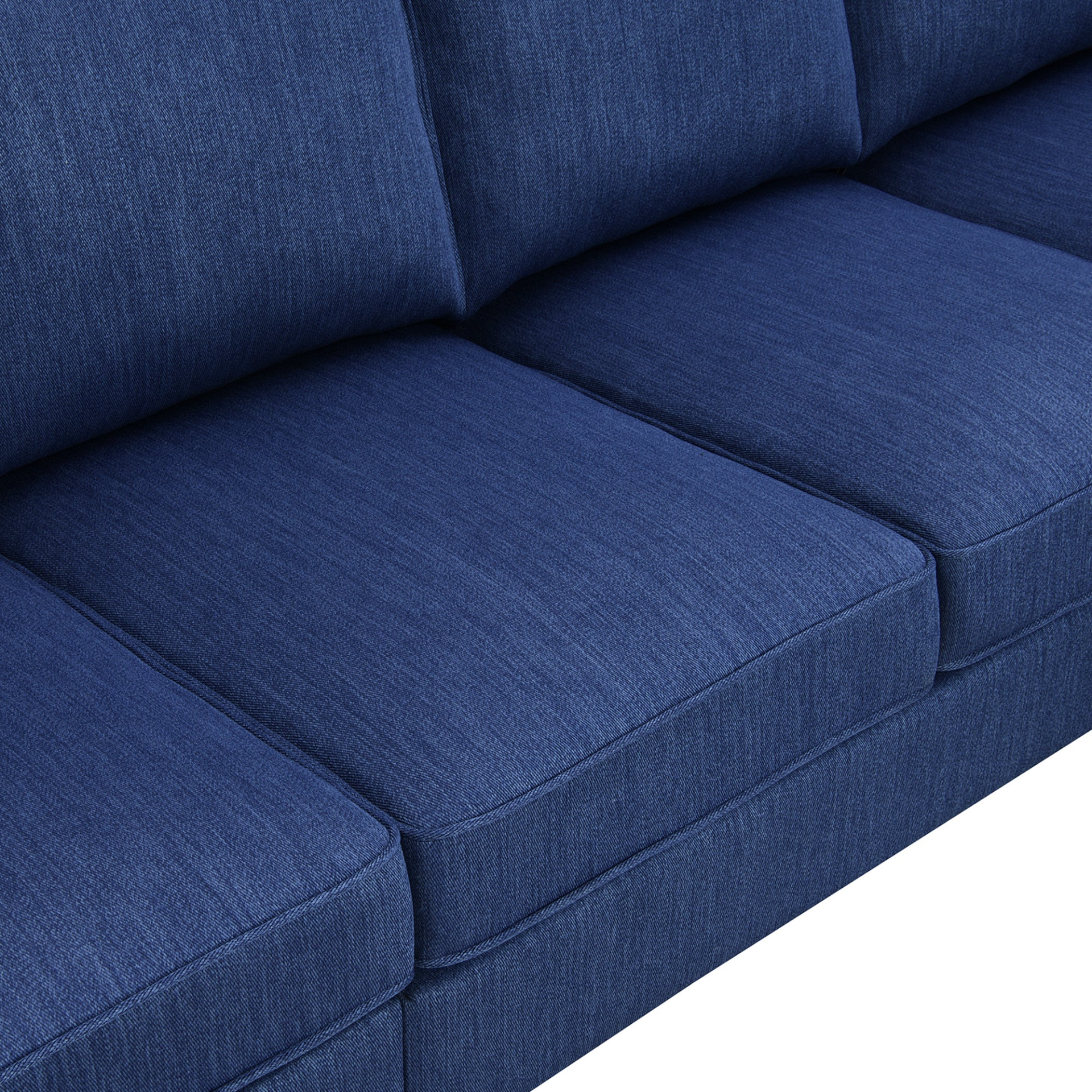 [product_type] | Modern L-shaped Sectional Sofa, 7-seat Linen Fabric Couch Set with Chaise Lounge and Convertible Ottoman | casafoyer.myshopify.com