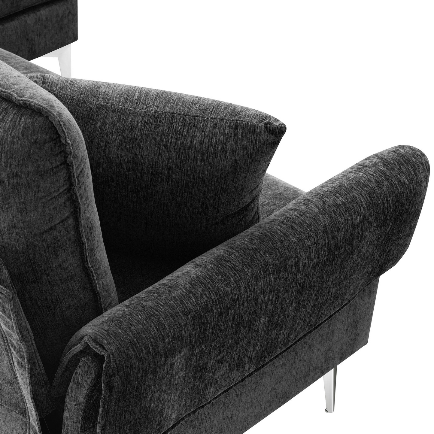 [product_type] | 84 " Convertible Sectional Sofa, Modern Chenille L-Shaped Sofa Couch with Reversible Chaise Lounge, Fit for Living Room, Apartment(2 Pillows) | casafoyer.myshopify.com