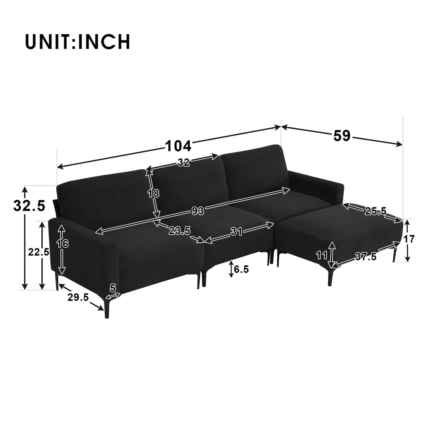 Sofa & Chair sets | Modern L-shaped Sectional Sofa, 4-seat Velvet Fabric Couch Set with Convertible Ottoman,Freely Combinable Sofa for Living Room, Apartment, Office,Apartment,2 Colors | casafoyer.myshopify.com