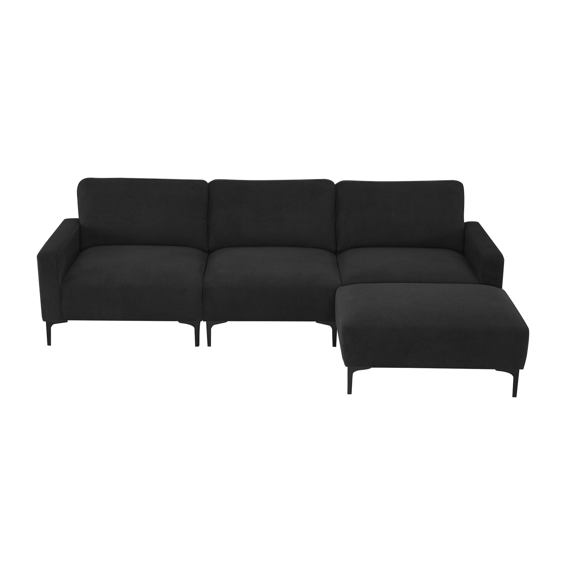 Sofa & Chair sets | Modern L-shaped Sectional Sofa, 4-seat Velvet Fabric Couch Set with Convertible Ottoman,Freely Combinable Sofa for Living Room, Apartment, Office,Apartment,2 Colors | casafoyer.myshopify.com