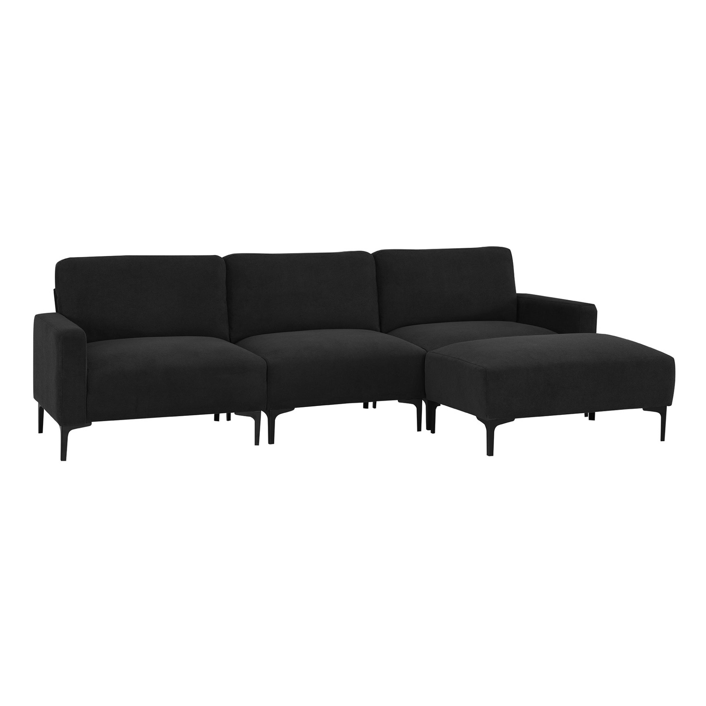 Sofa & Chair sets | Modern L-shaped Sectional Sofa, 4-seat Velvet Fabric Couch Set with Convertible Ottoman,Freely Combinable Sofa for Living Room, Apartment, Office,Apartment,2 Colors | casafoyer.myshopify.com