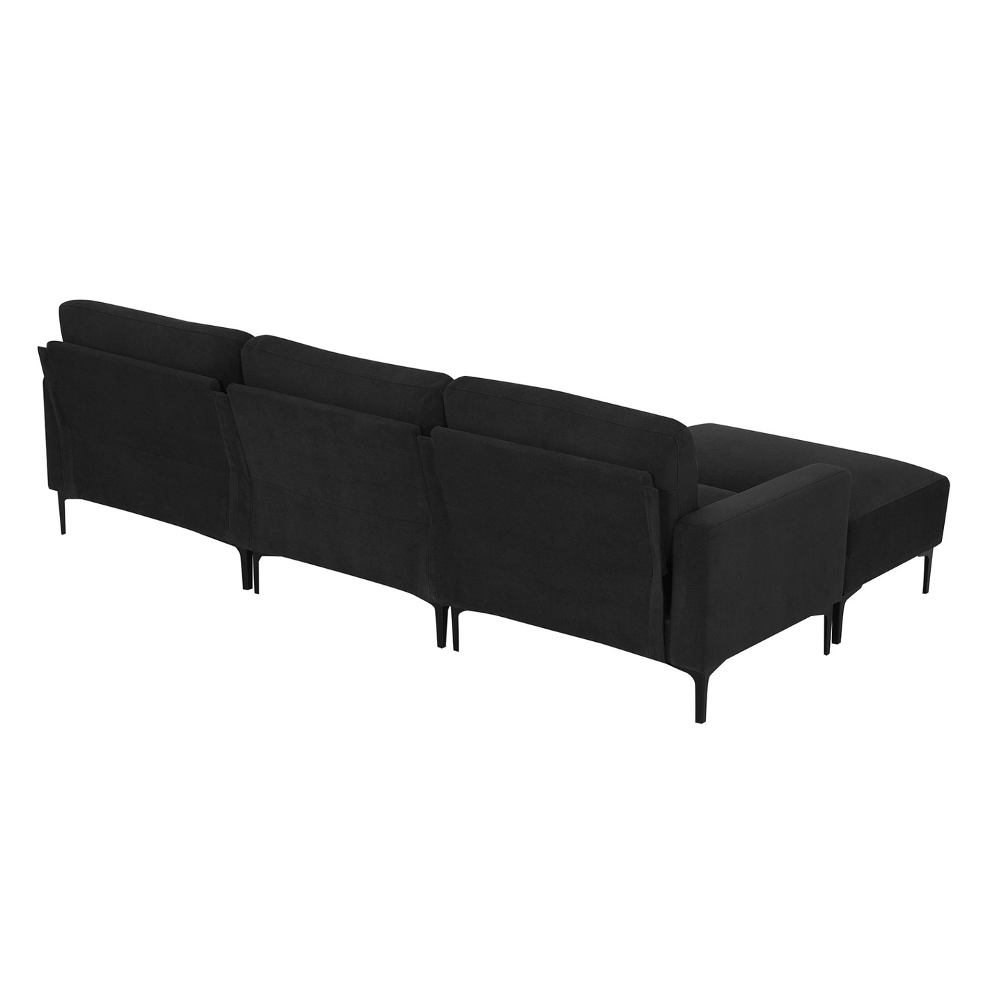 Sofa & Chair sets | Modern L-shaped Sectional Sofa, 4-seat Velvet Fabric Couch Set with Convertible Ottoman,Freely Combinable Sofa for Living Room, Apartment, Office,Apartment,2 Colors | casafoyer.myshopify.com