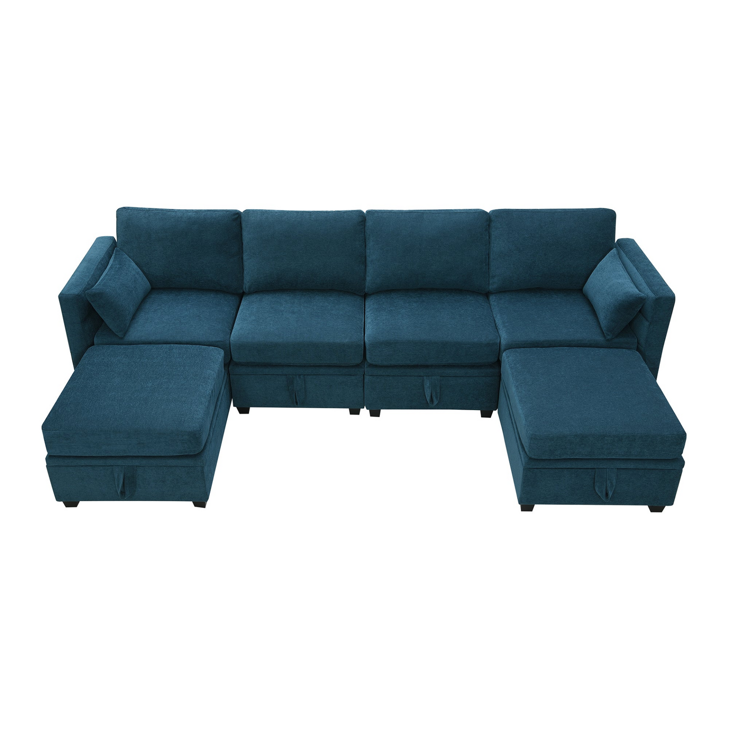 Sofa & Chair sets | Chenille Modular Sectional Sofa,U Shaped Couch with Adjustable Armrests and Backrests,6 Seat Reversible Sofa Bed with Storage Seats for Living Room, Apartment,2 Colors | casafoyer.myshopify.com