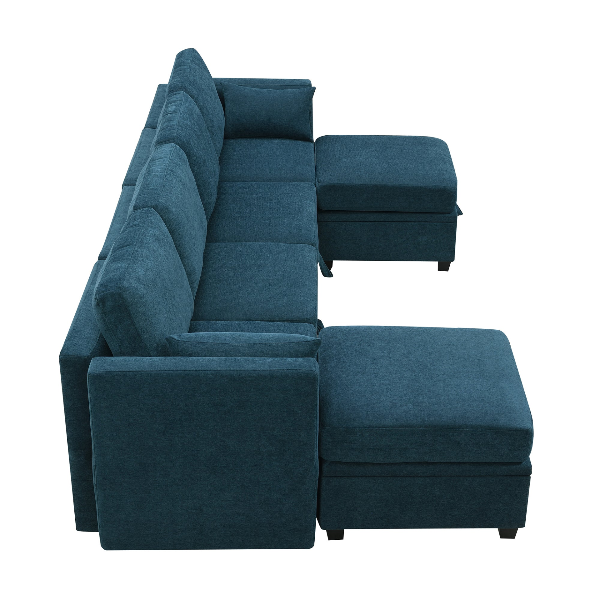 Sofa & Chair sets | Chenille Modular Sectional Sofa,U Shaped Couch with Adjustable Armrests and Backrests,6 Seat Reversible Sofa Bed with Storage Seats for Living Room, Apartment,2 Colors | casafoyer.myshopify.com