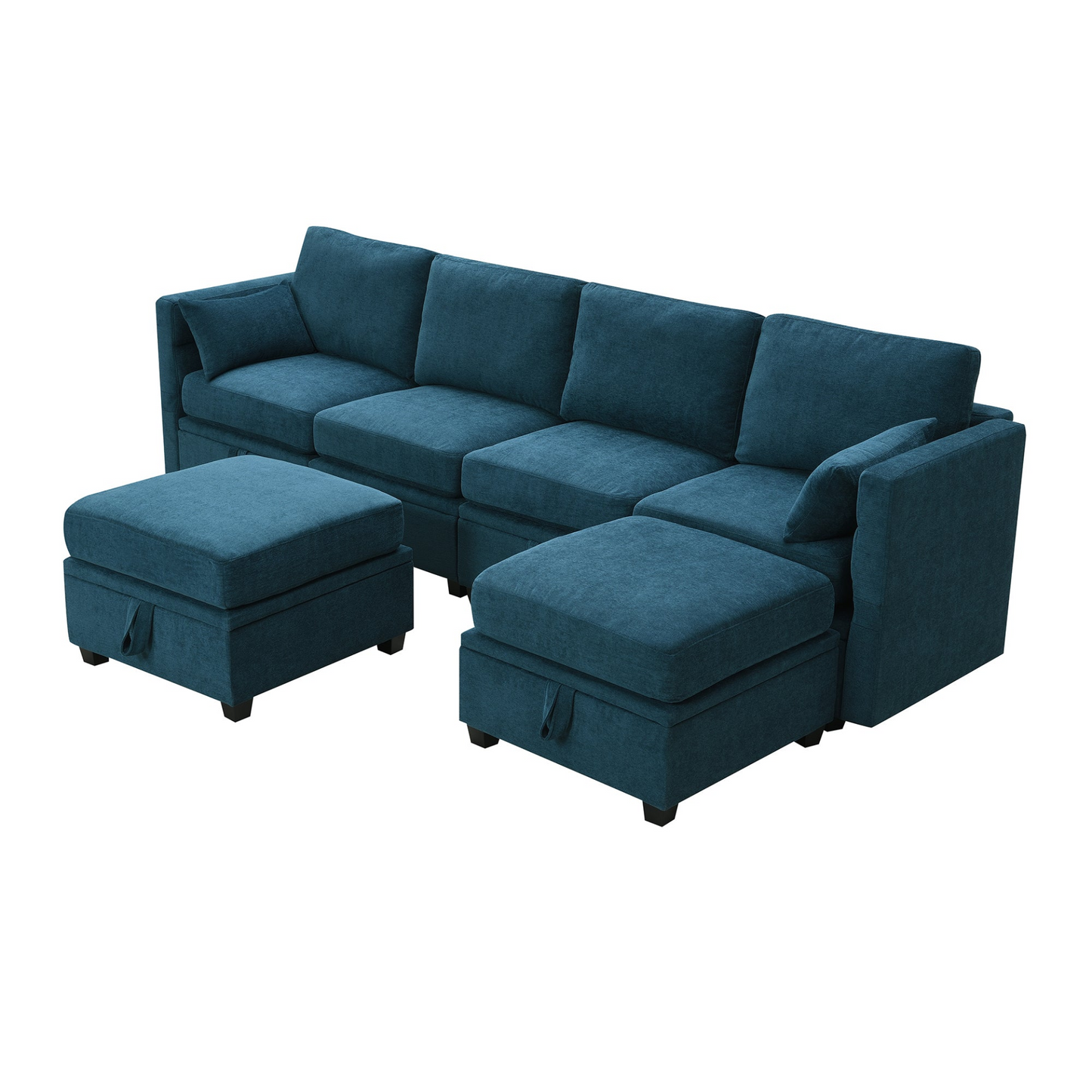 Sofa & Chair sets | Chenille Modular Sectional Sofa,U Shaped Couch with Adjustable Armrests and Backrests,6 Seat Reversible Sofa Bed with Storage Seats for Living Room, Apartment,2 Colors | casafoyer.myshopify.com