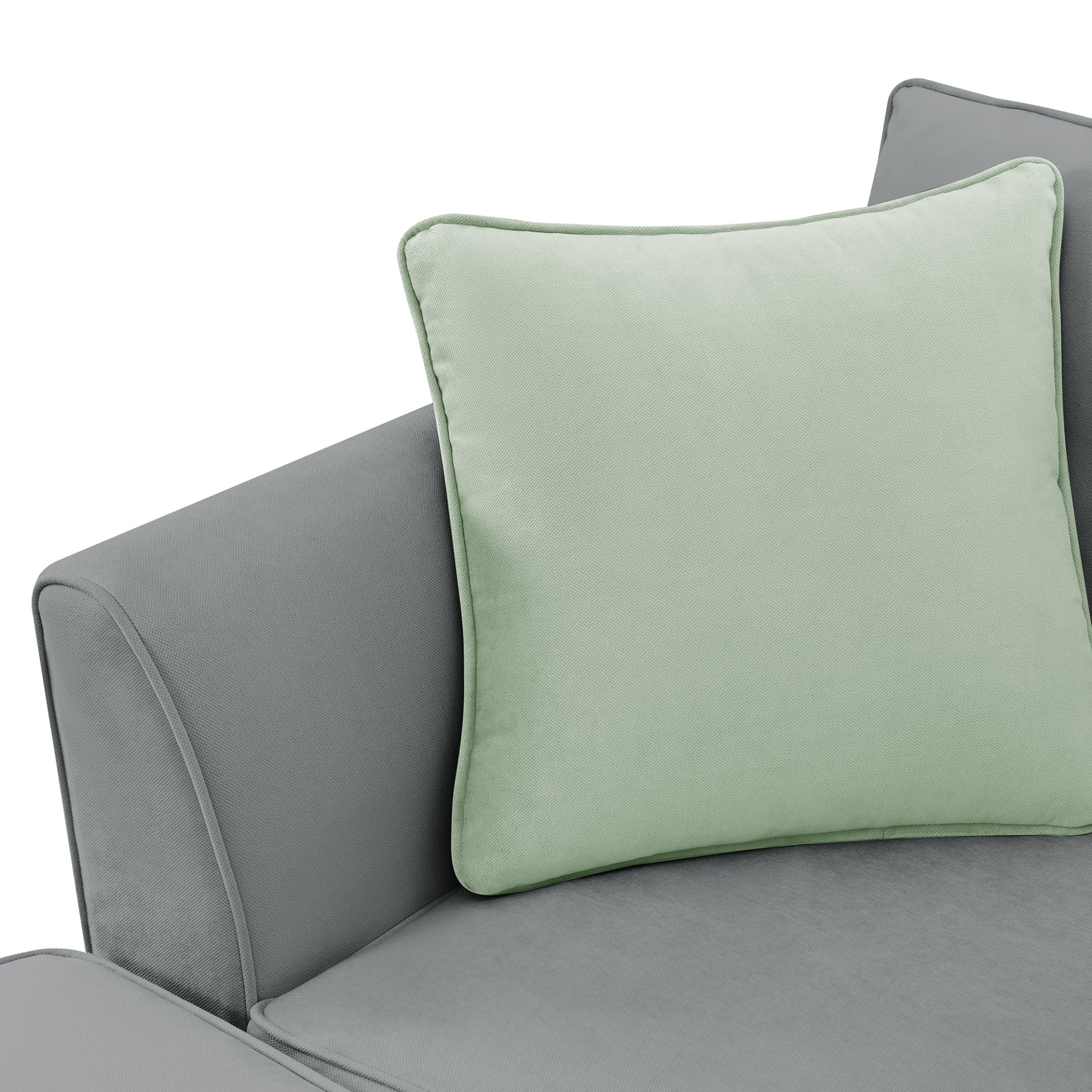 Sofa & Chair sets | Sectional Sofa Couches Living Room Sets, 7 Seats Modular Sectional Sofa with Ottoman, L Shape Fabric Sofa Corner Couch Set with 3 Pillows, Grey | casafoyer.myshopify.com