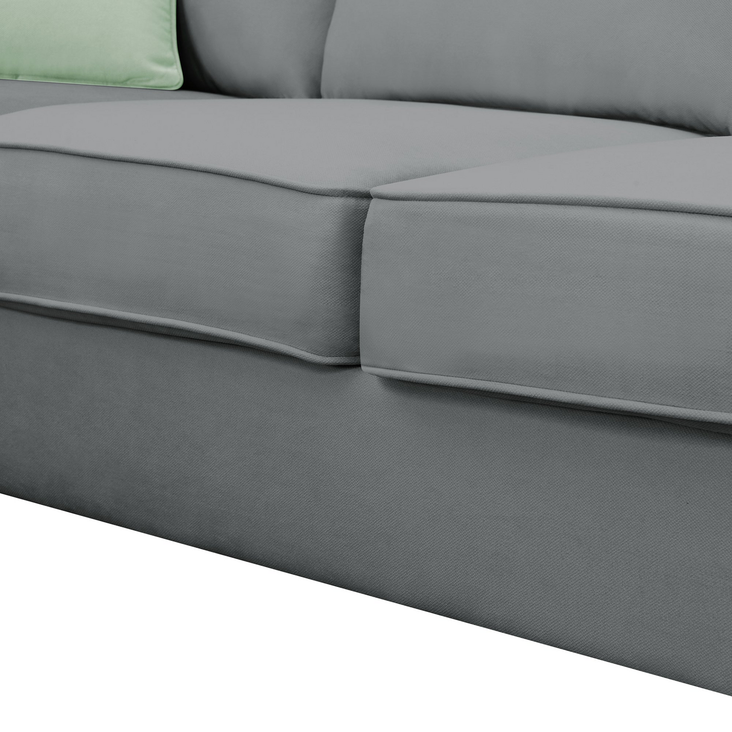 Sofa & Chair sets | Sectional Sofa Couches Living Room Sets, 7 Seats Modular Sectional Sofa with Ottoman, L Shape Fabric Sofa Corner Couch Set with 3 Pillows, Grey | casafoyer.myshopify.com