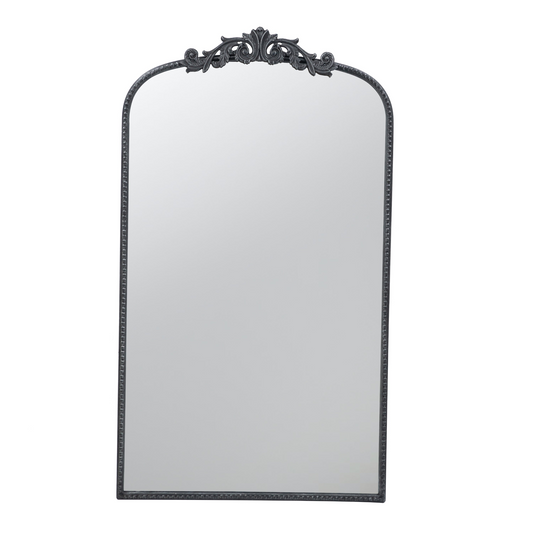 Classic Design Mirror with and Baroque Inspired Frame for Bathroom, Entryway Console Lean Against Wall
