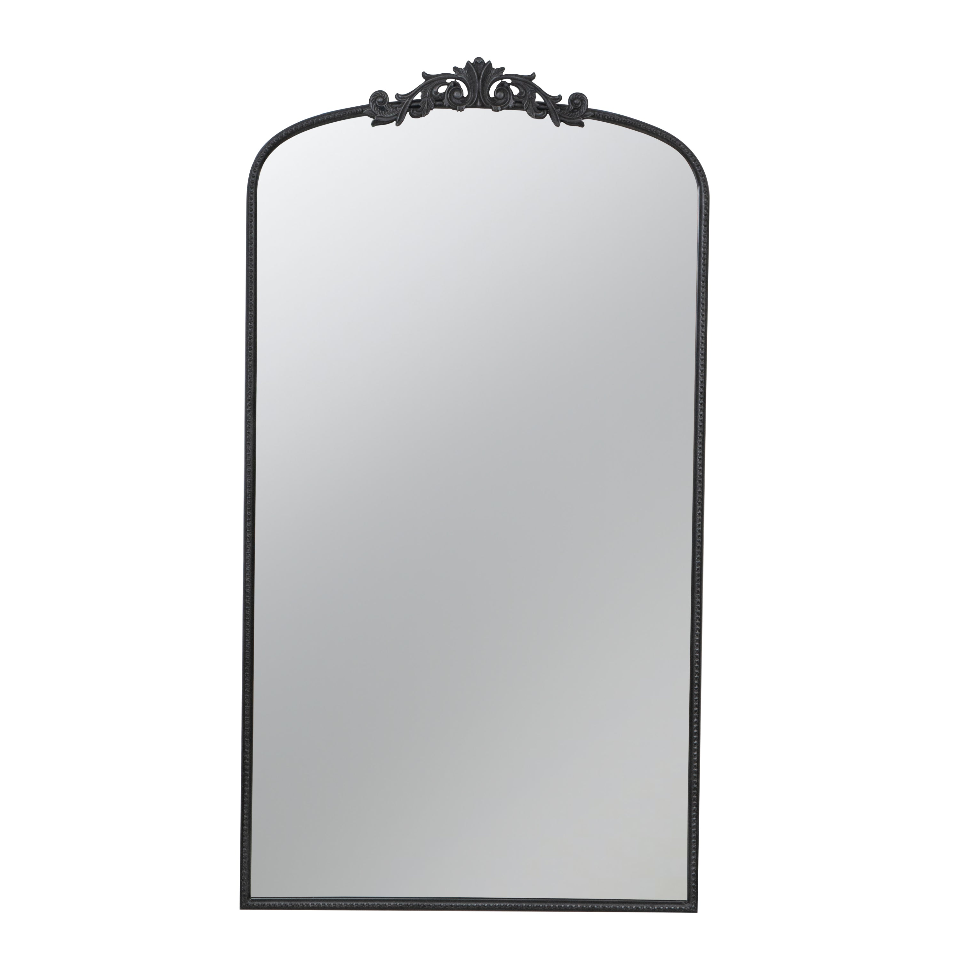 [product_type] | 66" x 36" Full Length Mirror, Arched Mirror Hanging or Leaning Against Wall, Large Black Mirror for Living Room | casafoyer.myshopify.com