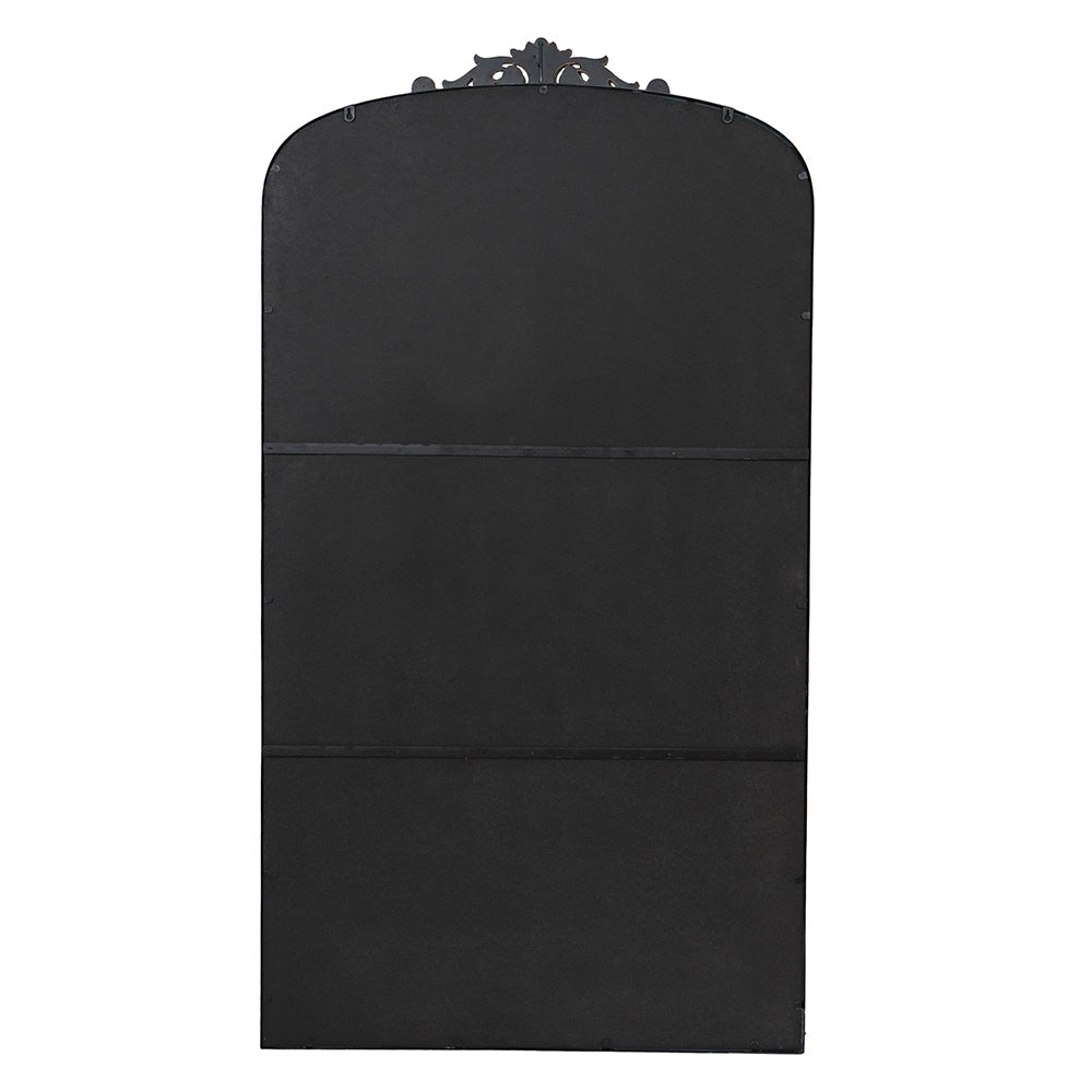 [product_type] | 66" x 36" Full Length Mirror, Arched Mirror Hanging or Leaning Against Wall, Large Black Mirror for Living Room | casafoyer.myshopify.com