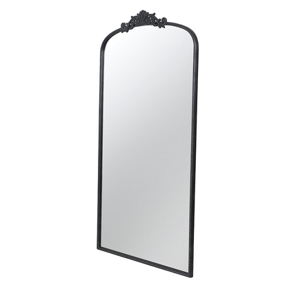 [product_type] | 66" x 36" Full Length Mirror, Arched Mirror Hanging or Leaning Against Wall, Large Black Mirror for Living Room | casafoyer.myshopify.com