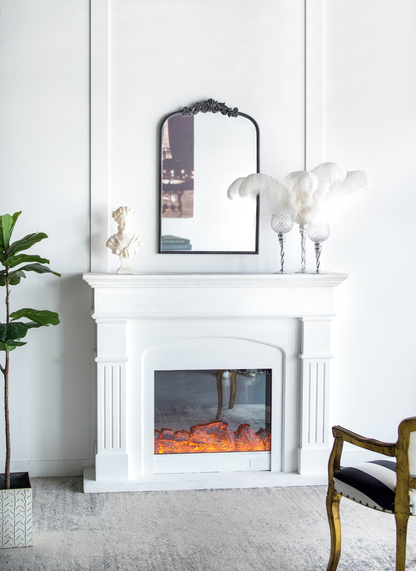 Wall mirror | Classic Design Mirror with and Baroque Inspired Frame for Bathroom, Entryway Console Lean Against Wall | casafoyer.myshopify.com